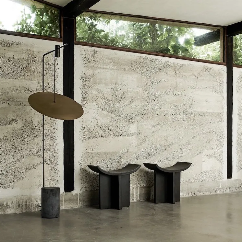 The Moon golvlamp brass