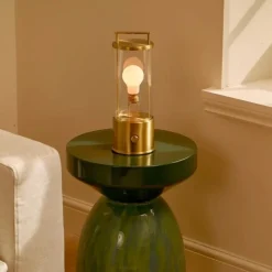 The Muse 2.0 portabel bordslampa IP44 Solid Brass