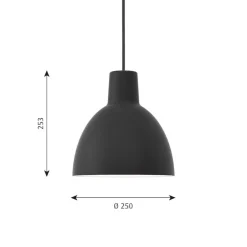 Toldbod 250 Taklampa black