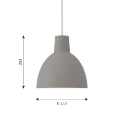 Toldbod 250 Taklampa grey