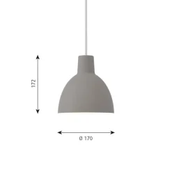 Toldbod 170 Taklampa grey