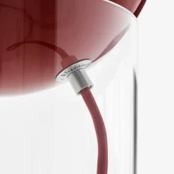 Topan VP14 golvlampa clear acrylic/vermilion red