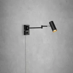 Torino vägglampa svart