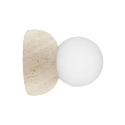 Torrano 13 badrumsbelysning beige travertin/vit IP44