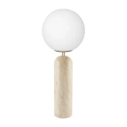Torrano bordslampa travertin/borstad mässing
