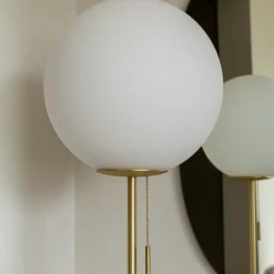 Torrano golvlampa brun/borstad mässing