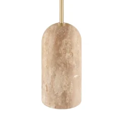 Torrano golvlampa travertin/borstad mässing