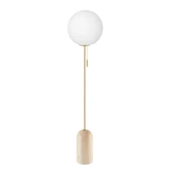 Torrano golvlampa travertin/borstad mässing