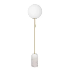 Torrano golvlampa vit/borstad mässing