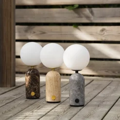 Torrano Portabel bordslampa Brun marmor