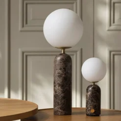 Torrano Portabel bordslampa Brun marmor