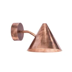 Tratten liten utomhuslampa rå koppar