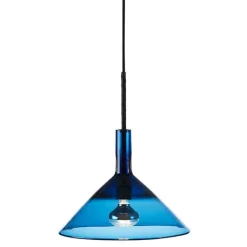 Tratten taklampa blå