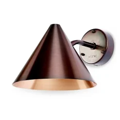 Tratt IP23 vägglampa oxiderad koppar