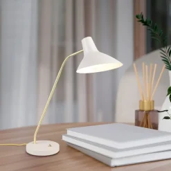 Traveller bordslampa varm grå/mässing