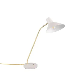 Traveller bordslampa varm grå/mässing