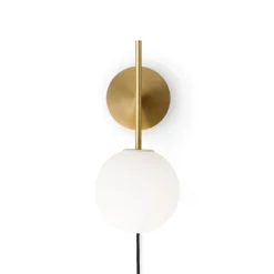 TR Bulb Suspended vägglampa borstad mässing/matt vit