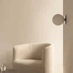 TR Bulb vägg/taklampa polerat stål/matt vit