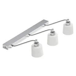 Tärnö 3:a badrumslampa krom/vit