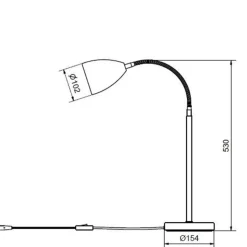 Trotsig bordslampa oxidgrå