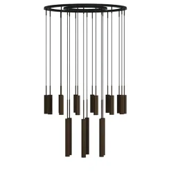 Tubulaire Chandelier 20 taklampa bronzed brass