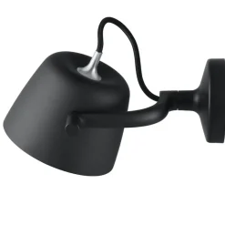 Tub vägglampa svart