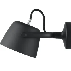 Tub vägglampa svart