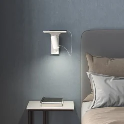 Tyson vägglampa USB-C höger fast inst vitstruktur