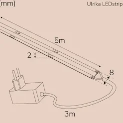 Ulrika Ledstrip KIT COB IP20 5m varmvit