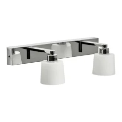 Ulvö 2:a badrumslampa krom/vit