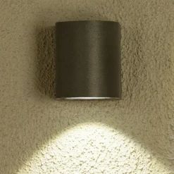 Union vägglampa ner IP54 mörkgrå