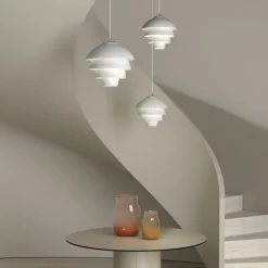 Valencia Ø42 taklampa mattvit/mässing