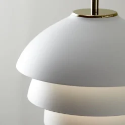 Valencia Ø31,8 taklampa mattvit/mässing