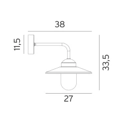 Vansbro vägglampa svart