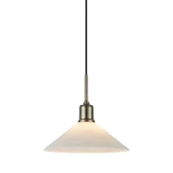 Vela taklampa antik mässing/opalvit