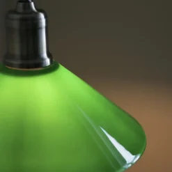 Vela vägglampa antik mässing/grön
