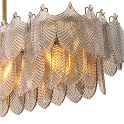 Verbier Rectangular Chandelier taklampa borstad mässing/rökfärgat glas