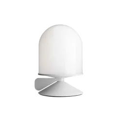 Vinge bordslampa vit strukturlack/opalglas