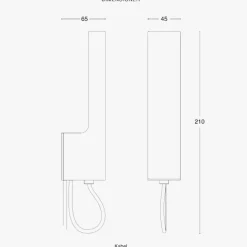 Visir vägglampa kabel rå mässing
