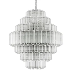 Vittoria Chandelier L taklampa klart glas/nickel