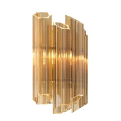 Vittoria vägglampa guldfärgat glas/guld