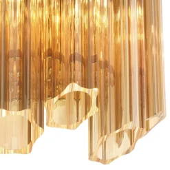 Vittoria vägglampa guldfärgat glas/guld