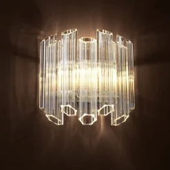Vittoria vägglampa klart glas/nickel