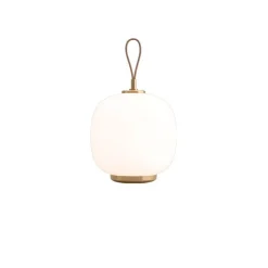 VL 45 Radiohus portable bordslampa Brass/Glossy Pale Rose