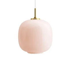 VL 45 Radiohus Ø250 taklampa pale rose/brass