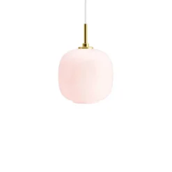 VL 45 Radiohus Ø175 taklampa pale rose/brass