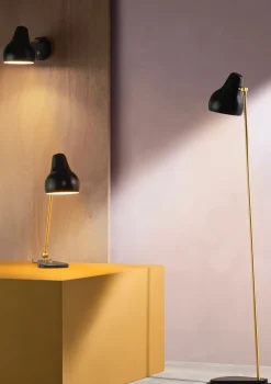 VL38 Vägglampa black/brass