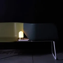 Vox bordslampa mässing/opal