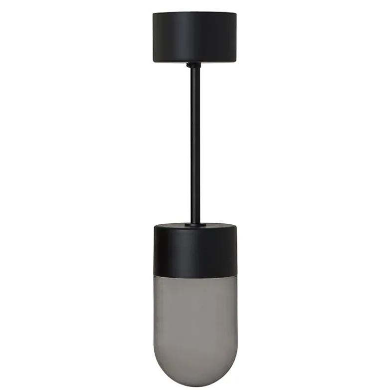 Vox Ceiling svart/rökfärgat glas