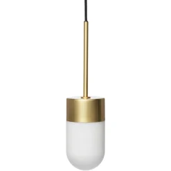 Vox taklampa IP44 mässing/opal
